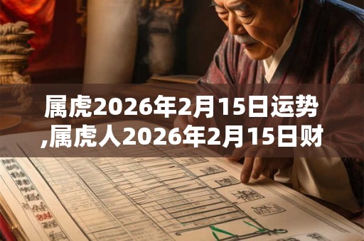 属虎2026年2月15日运势,属虎人2026年2月15日财运,生肖虎2026年2月15日运势 属虎2026年2月15日运势,属虎人2026年2月15日财运,生肖虎2026年2月15日运势