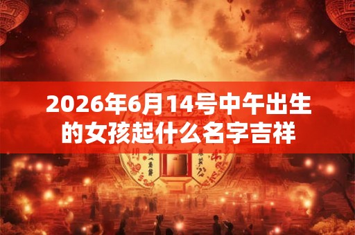 2026年6月14号中午出生的女孩起什么名字吉祥 2026年6月14号中午出生的女孩起什么名字吉祥