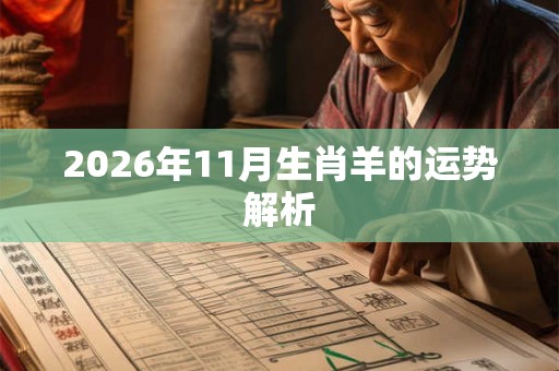 2026年11月生肖羊的运势解析