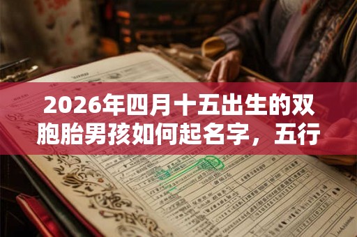 2026年四月十五出生的双胞胎男孩如何起名字，五行属什么