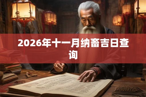 2026年十一月纳畜吉日查询