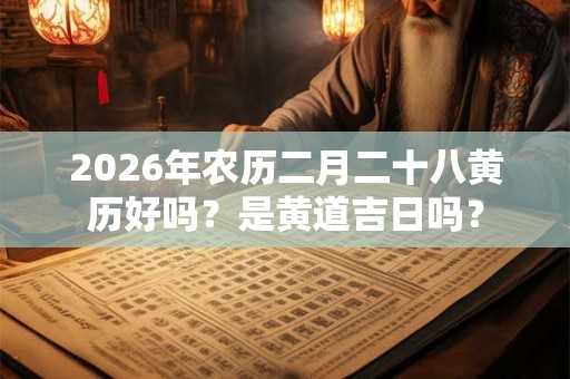 2026年农历二月二十八黄历好吗?是黄道吉日吗? 2026年农历二月二十八黄历好吗?是黄道吉日吗?