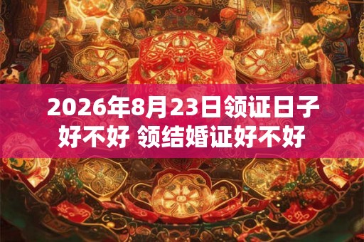 2026年8月23日领证日子好不好 领结婚证好不好