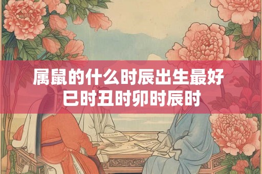 属鼠的什么时辰出生最好 巳时丑时卯时辰时 属鼠的什么时辰出生最好 巳时丑时卯时辰时