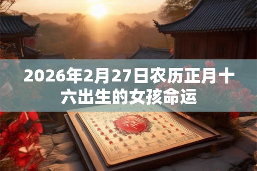 2026年2月27日农历正月十六出生的女孩命运