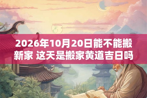 2026年10月20日能不能搬新家 这天是搬家黄道吉日吗 2026年10月20日能不能搬新家 这天是搬家黄道吉日吗