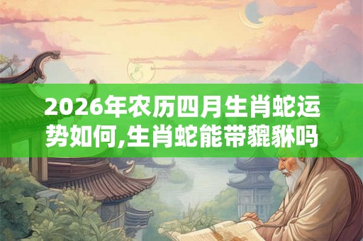 2026年农历四月生肖蛇运势如何,生肖蛇能带貔貅吗 2026年农历四月生肖蛇运势如何,生肖蛇能带貔貅吗