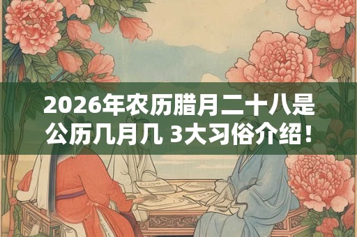 2026年农历腊月二十八是公历几月几 3大习俗介绍！