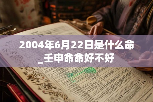 2004年6月22日是什么命_壬申命命好不好