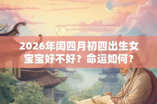 2026年闰四月初四出生女宝宝好不好？命运如何？