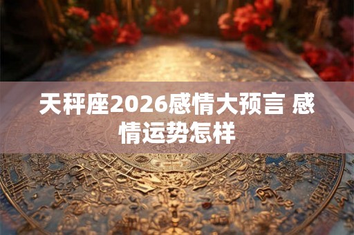 天秤座2026感情大预言 感情运势怎样