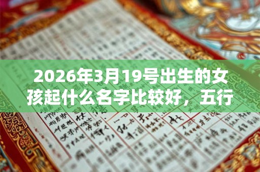 2026年3月19号出生的女孩起什么名字比较好，五行属什么