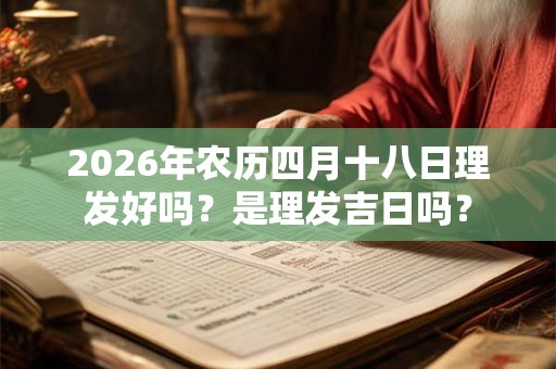 2026年农历四月十八日理发好吗？是理发吉日吗？