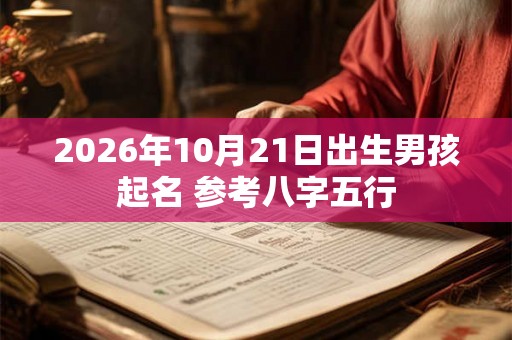 2026年10月21日出生男孩起名 参考八字五行