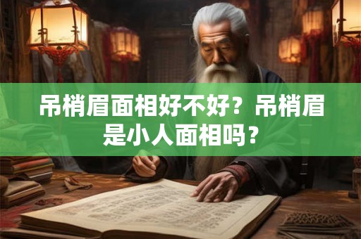 吊梢眉面相好不好？吊梢眉是小人面相吗？