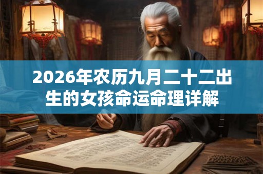 2026年农历九月二十二出生的女孩命运命理详解