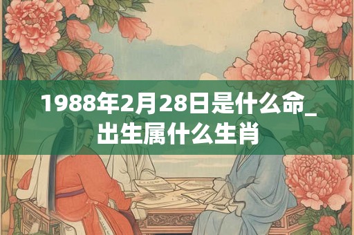 1988年2月28日是什么命_出生属什么生肖 1988年2月28日是什么命_出生属什么生肖