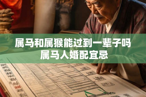 属马和属猴能过到一辈子吗 属马人婚配宜忌