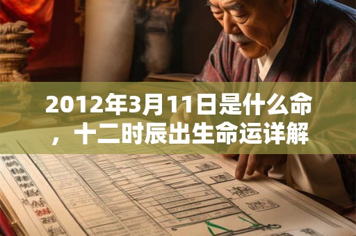 2012年3月11日是什么命，十二时辰出生命运详解