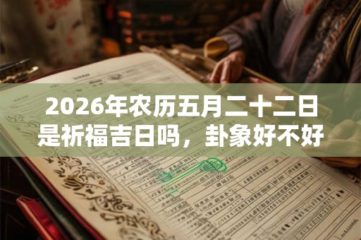2026年农历五月二十二日是祈福吉日吗，卦象好不好？