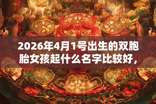 2026年4月1号出生的双胞胎女孩起什么名字比较好，五行属什么？