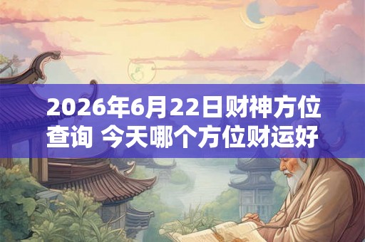 2026年6月22日财神方位查询 今天哪个方位财运好