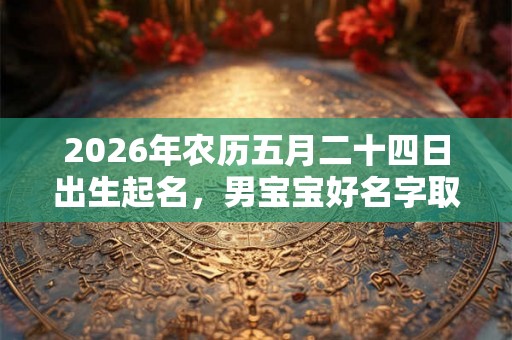 2026年农历五月二十四日出生起名，男宝宝好名字取名大全
