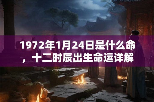 1972年1月24日是什么命，十二时辰出生命运详解