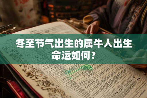 冬至节气出生的属牛人出生命运如何? 冬至节气出生的属牛人出生命运如何?