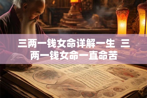 三两一钱女命详解一生 三两一钱女命一直命苦 三两一钱女命详解一生 三两一钱女命一直命苦