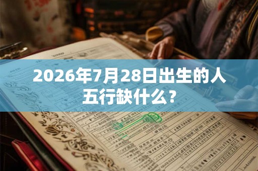 2026年7月28日出生的人五行缺什么？