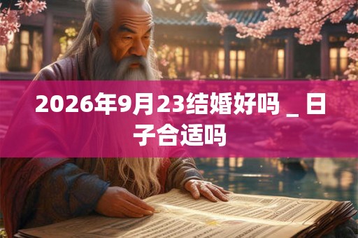 2026年9月23结婚好吗＿日子合适吗
