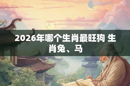 2026年哪个生肖最旺狗 生肖兔、马