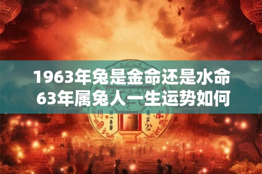 1963年兔是金命还是水命 63年属兔人一生运势如何