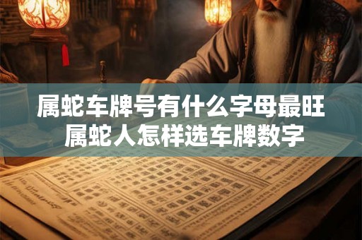 属蛇车牌号有什么字母最旺 属蛇人怎样选车牌数字