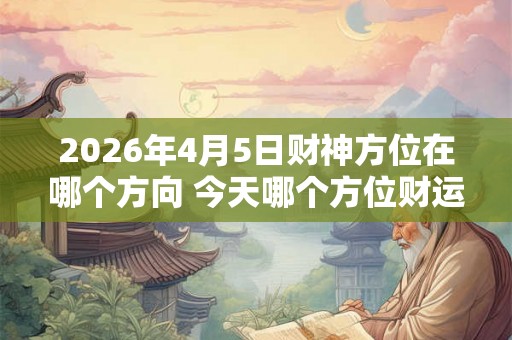 2026年4月5日财神方位在哪个方向 今天哪个方位财运好