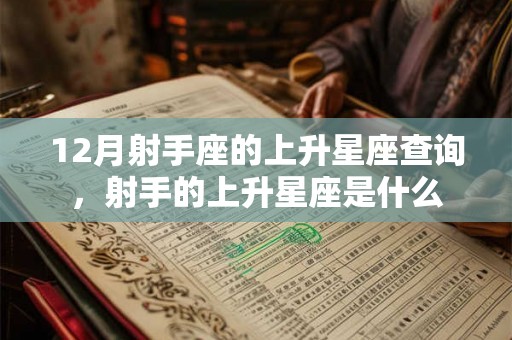 12月射手座的上升星座查询，射手的上升星座是什么
