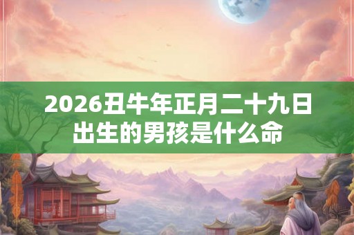 2026丑牛年正月二十九日出生的男孩是什么命 2026丑牛年正月二十九日出生的男孩是什么命