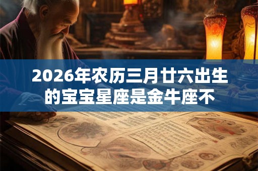 2026年农历三月廿六出生的宝宝星座是金牛座不