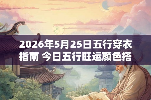 2026年5月25日五行穿衣指南 今日五行旺运颜色搭配