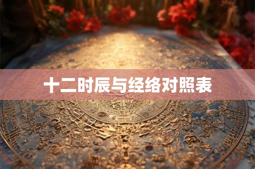 十二时辰与经络对照表