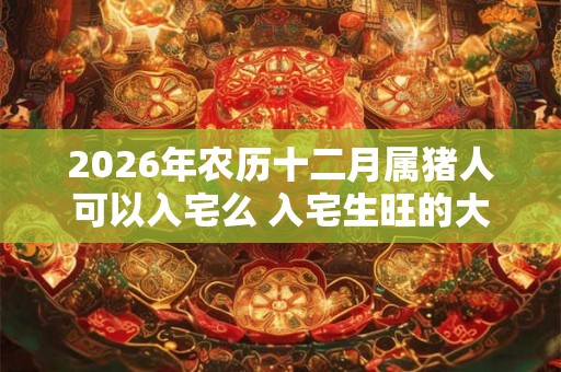 2026年农历十二月属猪人可以入宅么 入宅生旺的大吉方位