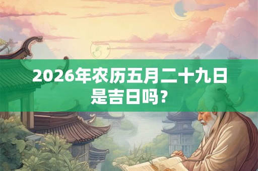 2026年农历五月二十九日是吉日吗？