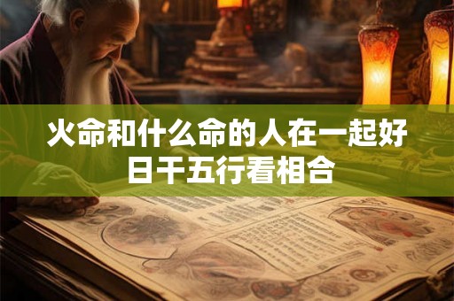 火命和什么命的人在一起好 日干五行看相合
