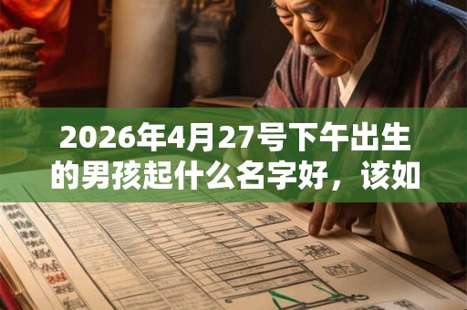 2026年4月27号下午出生的男孩起什么名字好，该如何取名？