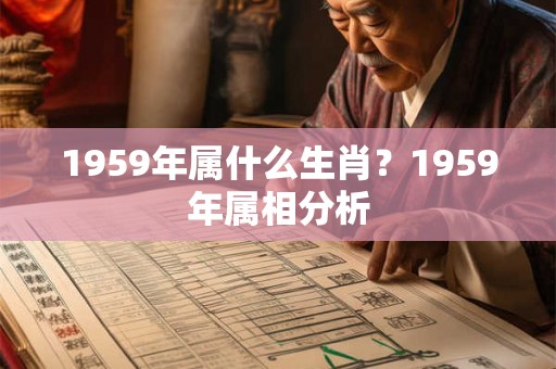 1959年属什么生肖？1959年属相分析