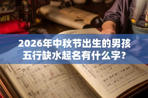 2026年中秋节出生的男孩五行缺水起名有什么字？
