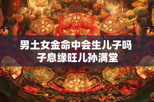 男土女金命中会生儿子吗 子息缘旺儿孙满堂