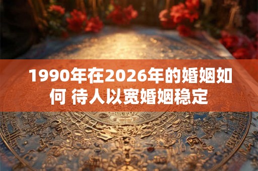 1990年在2026年的婚姻如何 待人以宽婚姻稳定