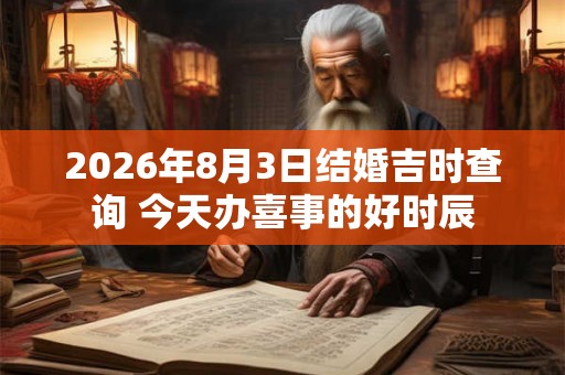 2026年8月3日结婚吉时查询 今天办喜事的好时辰